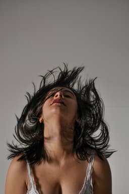 Woman hair close-up